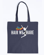 Load image into Gallery viewer, Hair We Share logo BAGedge Canvas Promo Tote multiple colors