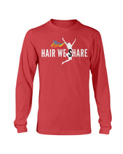 Load image into Gallery viewer, Unisex Hair We Share Gildan Long Sleeve T-Shirt sizes S-5XL multiple colors