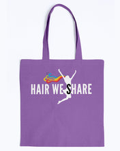 Load image into Gallery viewer, Hair We Share logo BAGedge Canvas Promo Tote multiple colors