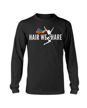 Load image into Gallery viewer, Unisex Hair We Share Gildan Long Sleeve T-Shirt sizes S-5XL multiple colors