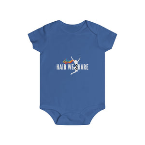 Hair We Share Logo Infant Rip Snap Tee Sizes 6m-24m multiple colors