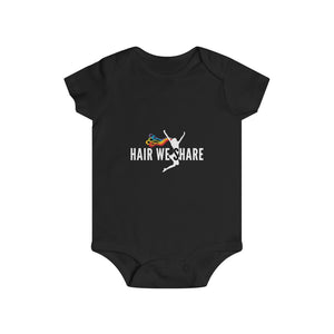 Hair We Share Logo Infant Rip Snap Tee Sizes 6m-24m multiple colors