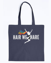 Load image into Gallery viewer, Hair We Share logo BAGedge Canvas Promo Tote multiple colors
