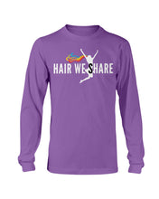 Load image into Gallery viewer, Unisex Hair We Share Gildan Long Sleeve T-Shirt sizes S-5XL multiple colors
