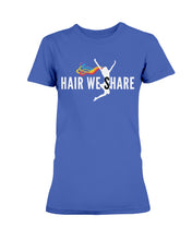 Load image into Gallery viewer, Hair We Share Logo Gildan Ladies Missy T-Shirt S-3XL multiple colors
